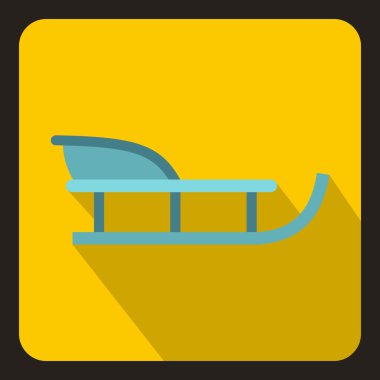 Atlı kızak simgesi, düz stil