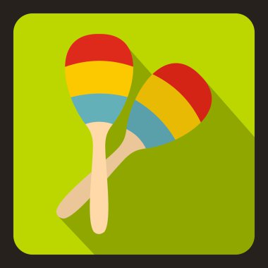 Marakas simgesi, düz stil