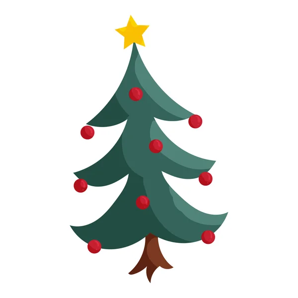 Christmas tree icon, cartoon style — Stock Vector