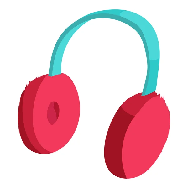 Fülvédő ikon, rajzfilm stílusú — Stock Vector