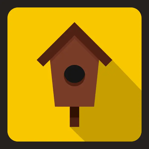 Icône Birdhouse ou nichoir. style plat — Image vectorielle