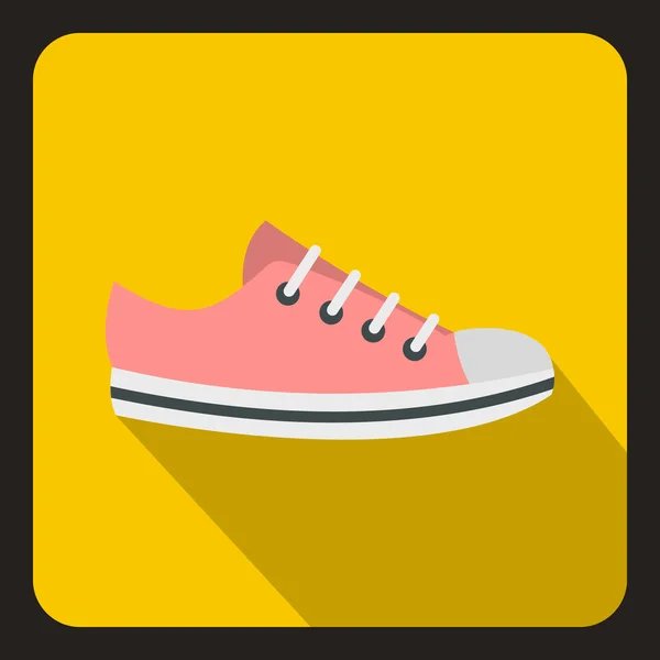 Sneaker icon in flat style — Stock Vector