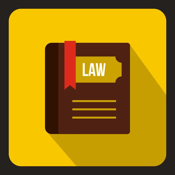 Gesetzesbuch-Ikone im flachen Stil — Stockvektor