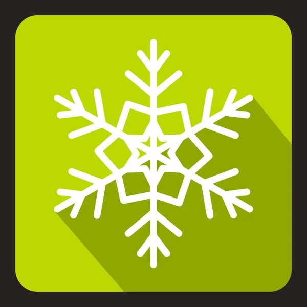 Snowflake icon, flat style — Stock Vector