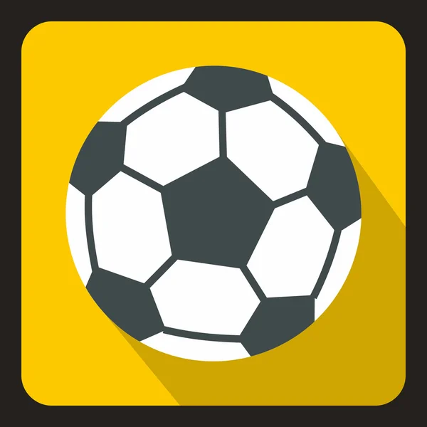 Soccer ball pictogram, vlakke stijl — Stockvector