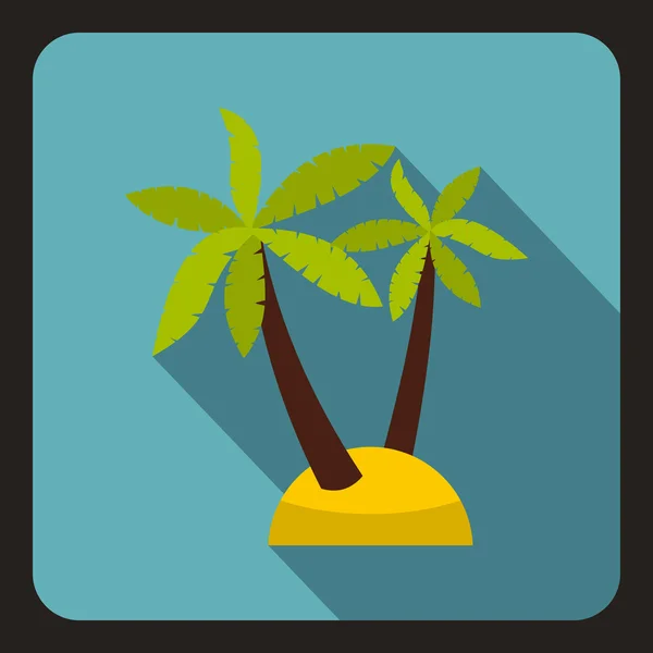 Icono de palmera, estilo plano — Vector de stock