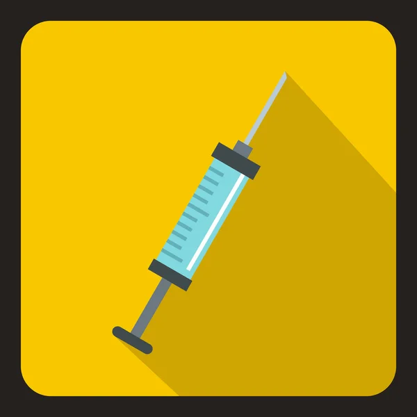 Syringe icon, flat style — Stock Vector