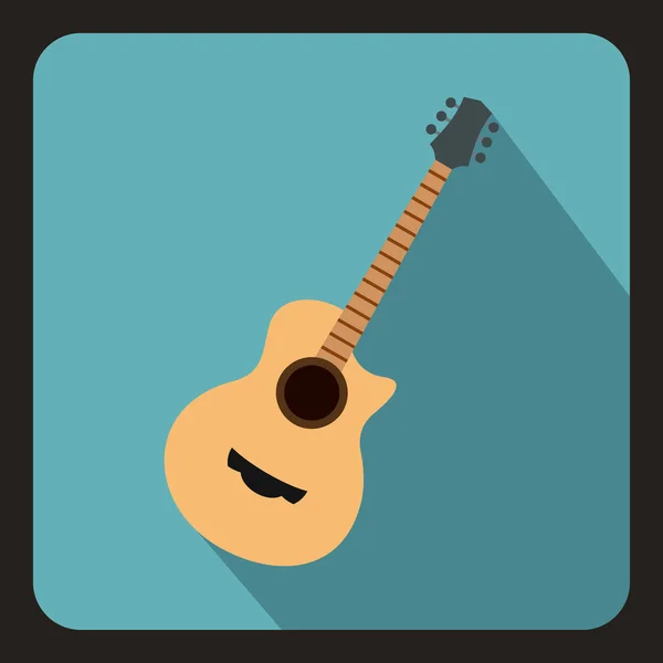 Icono de guitarra, estilo plano — Vector de stock