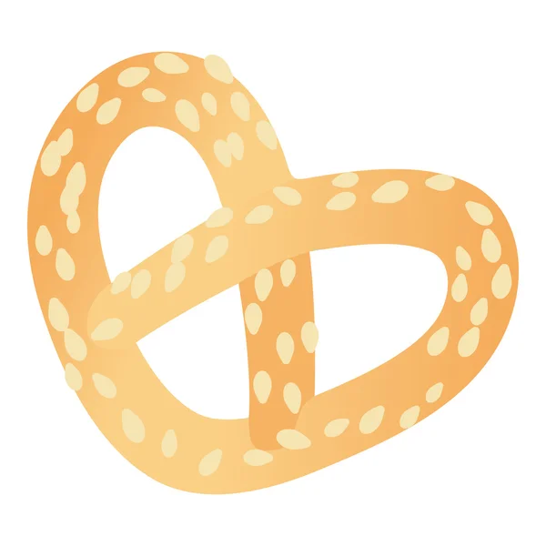 Ícone de pretzels, estilo dos desenhos animados —  Vetores de Stock