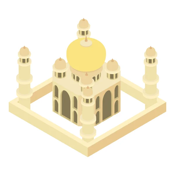 Taj Mahal icon, cartoon style — Stock Vector