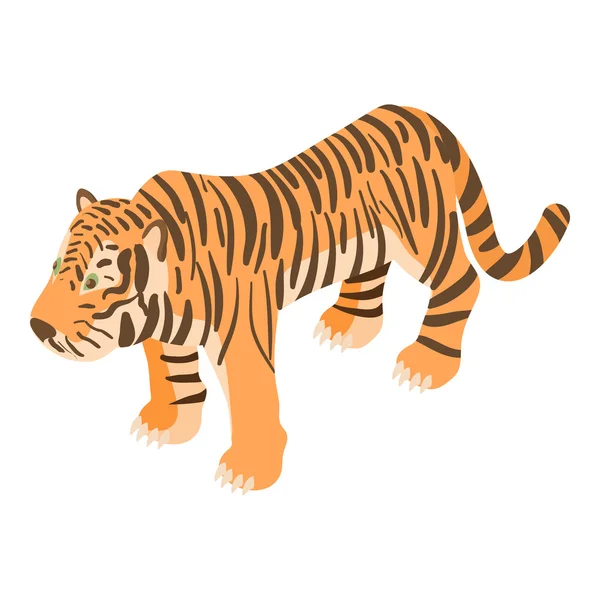 Icono de tigre, estilo de dibujos animados — Vector de stock