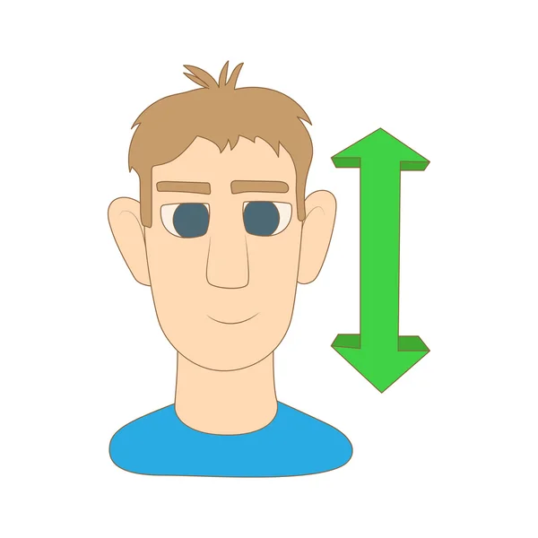 Man knik pictogram, cartoon stijl — Stockvector