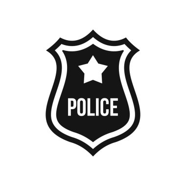 Polis rozeti simgesi, basit stil