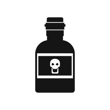 Zehir şişe simgesi, basit tarzı