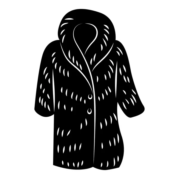 毛皮コート アイコン、シンプルなスタイル — ストックベクタ