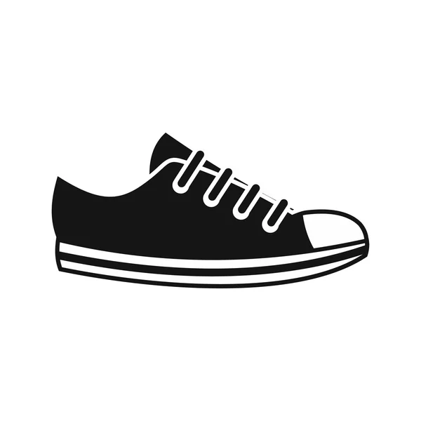 Ícone de sapatilha de lona, estilo simples — Vetor de Stock