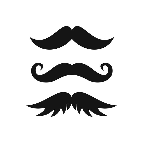 Moustaches icon in simple style
