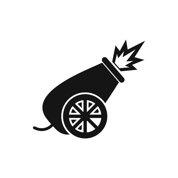 Circus cannon icon, simple style