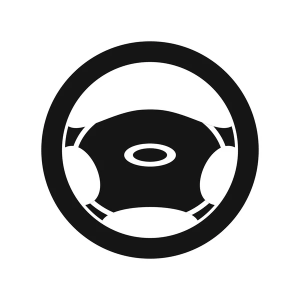 Sterzo, icona della ruota, stile semplice — Vettoriale Stock