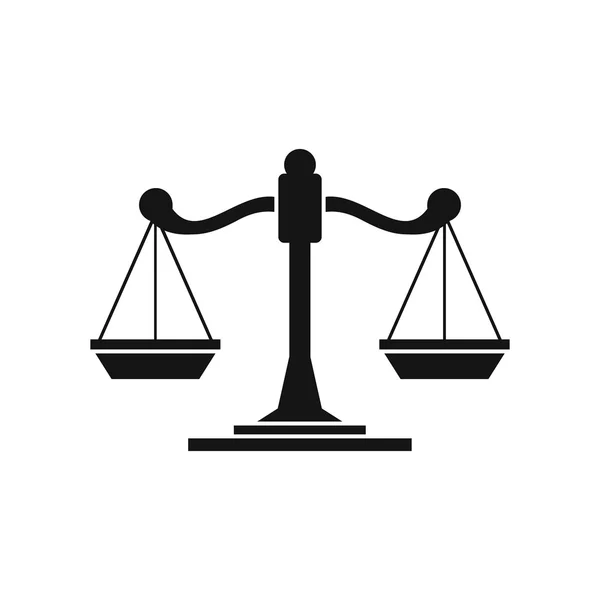 Scales of justice icon, simple style — Stock Vector