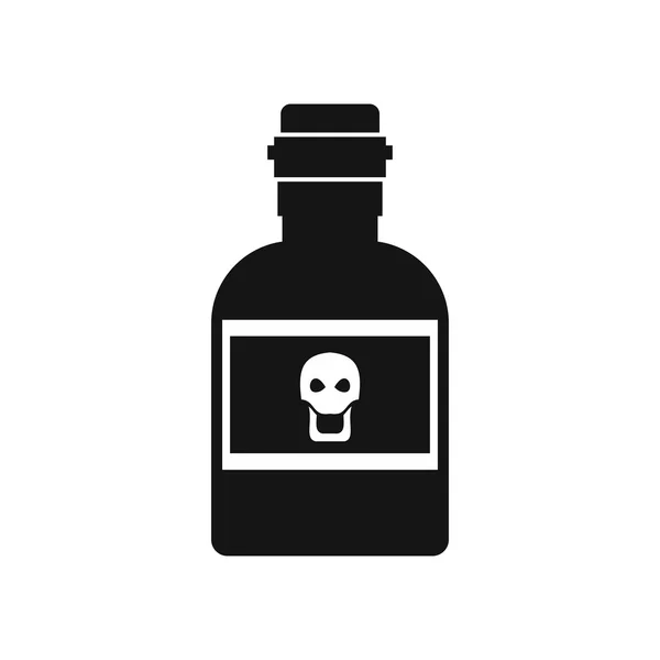 Icône bouteille empoisonnée, style simple — Image vectorielle
