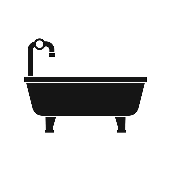 Bathtub icon in simple style — Stock Vector