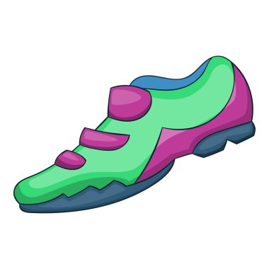 Bisiklet spor ayakkabı simgesi, karikatür tarzı