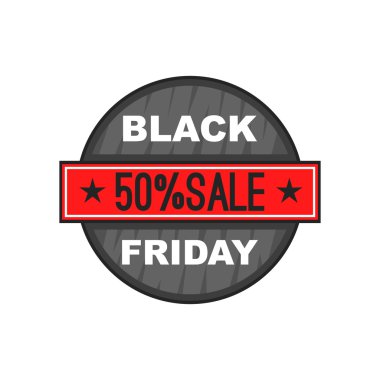 Black Friday 50 simgesi, karikatür tarzı kapalı