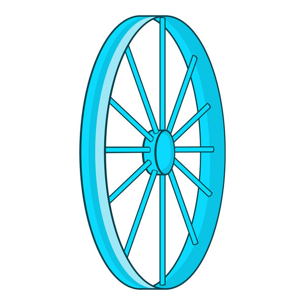Символ велосипедного колеса, стиль мультфильма
