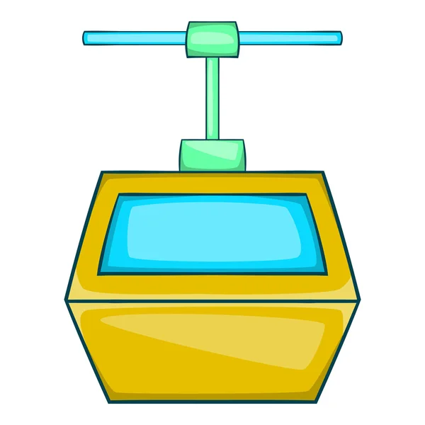 Icona della funivia, stile cartone animato — Vettoriale Stock