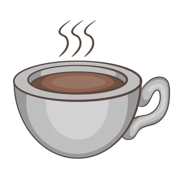 Kaffekopp ikon, tecknad stil — Stock vektor