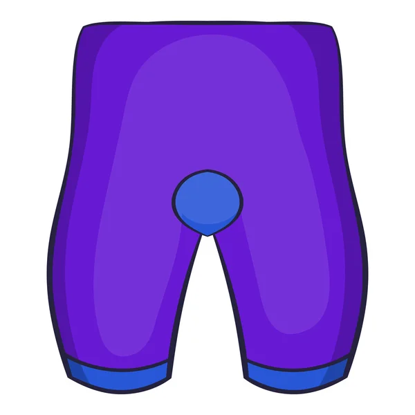 Ciclismo de bicicleta shorts ícone, estilo cartoon — Vetor de Stock