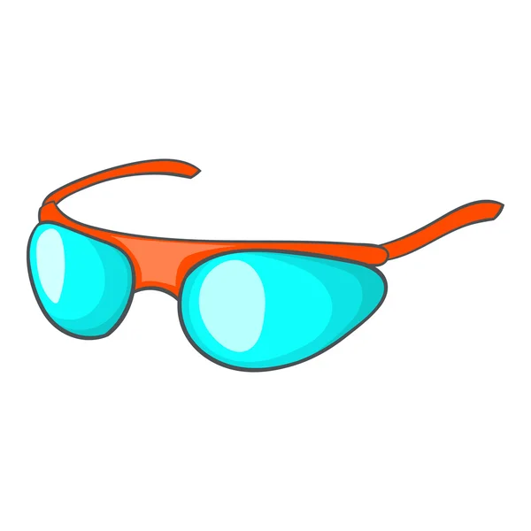 Rower sport okulary ikona, stylu cartoon — Wektor stockowy