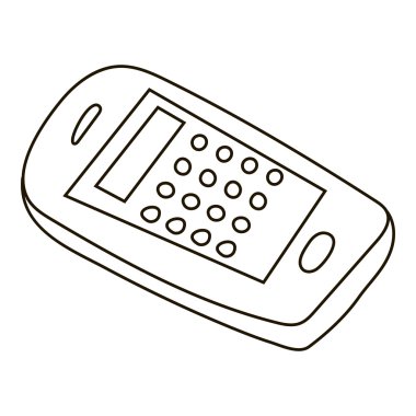 Hareket eden telefon simgesi, anahat stili