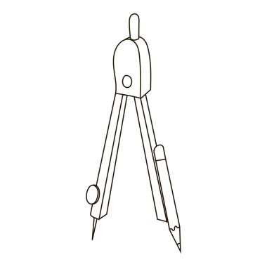 Çizim pusula simgesini, anahat stili