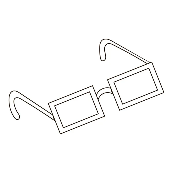 Icône de lunettes, style contour — Image vectorielle