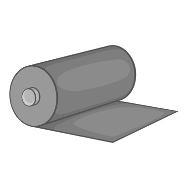 Kumaş rulo simgesi, siyah monokrom tarzı