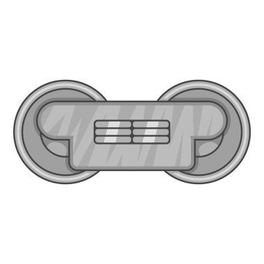 Tren tekerlekleri simgesi, siyah monokrom tarzı