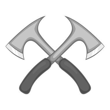 İki eksen simgesi, siyah tek renkli stil