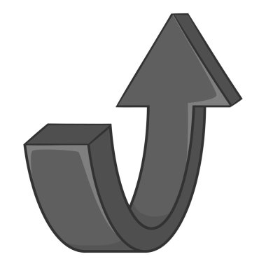 Yukarı ok simgesi, siyah tek renkli stil