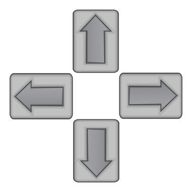 Joystick düğmeleri simgesi, siyah tek renkli stil