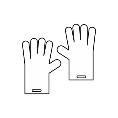 Simge, anahat stili temizlik için eldiven