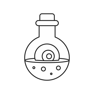 İksir şişesi simgesi, anahat stili