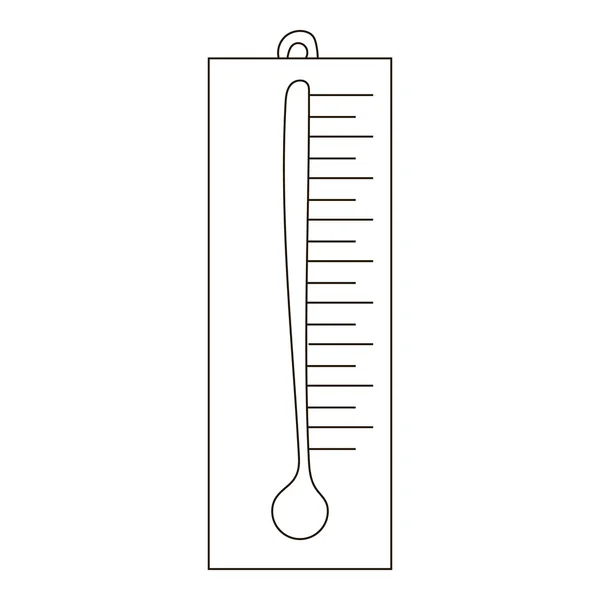 温度計のアイコン、アウトラインのスタイル — ストックベクタ