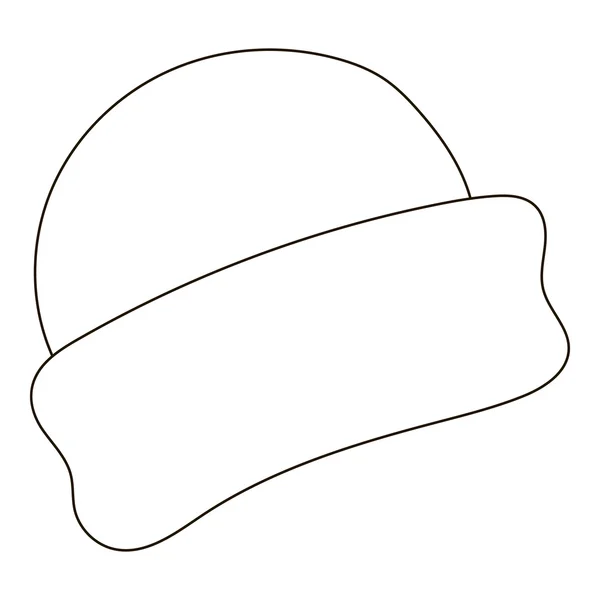 Icona cappello invernale, stile contorno — Vettoriale Stock