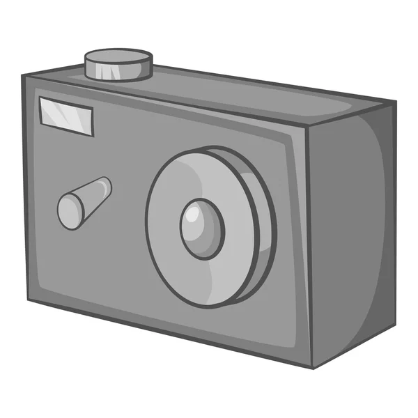 Actie camerapictogram, zwart-monochrome stijl — Stockvector