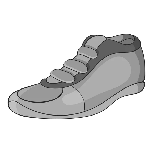 Εικονίδιο με παπούτσια, μαύρο μονόχρωμη στυλ — Διανυσματικό Αρχείο