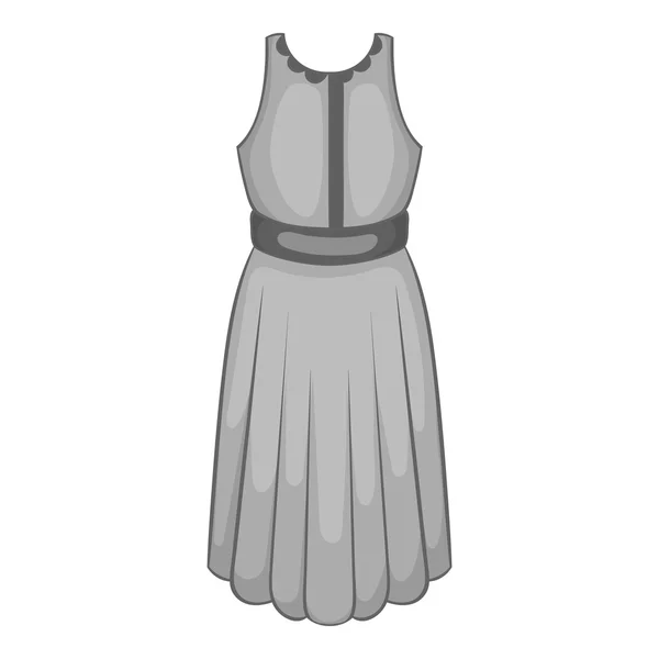 Icono de vestido para mujer, estilo monocromo negro — Vector de stock