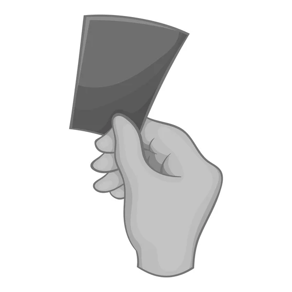 Card football icon, black monochrome style — Stock Vector