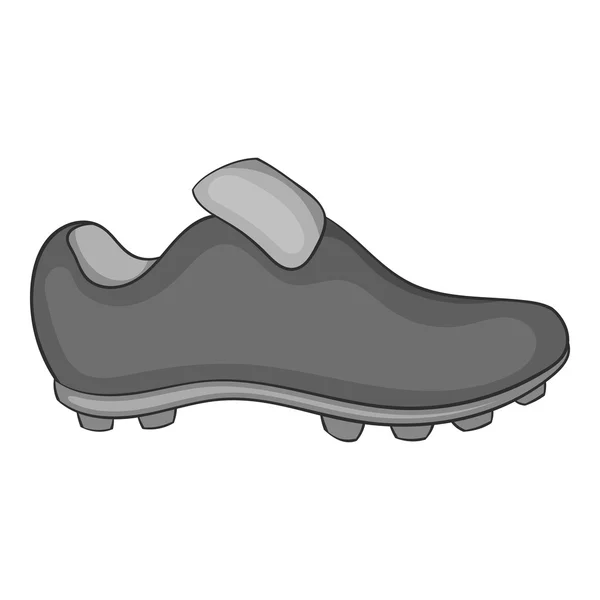 Futbol botları simgesi, siyah monokrom tarzı — Stok Vektör